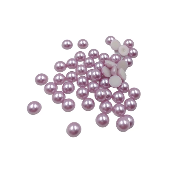 Félgyöngy 10 mm, világoslila