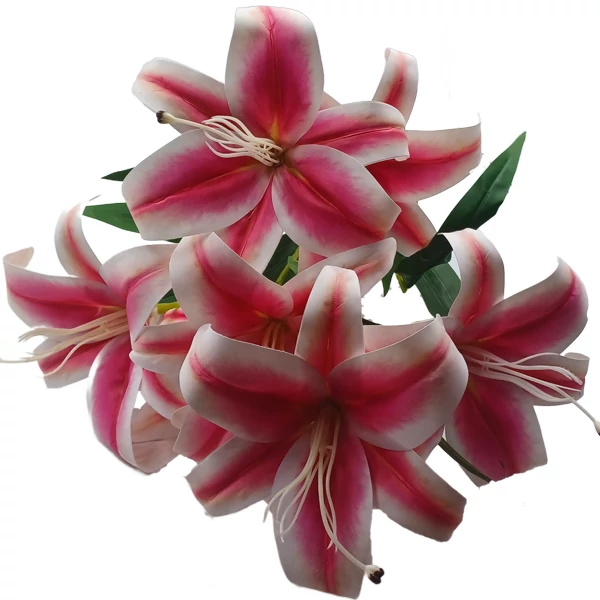 Liliom csokor, pink-fehér