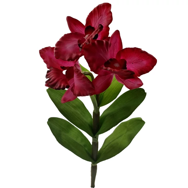 Gumi orchidea 3 virág, ciklámen