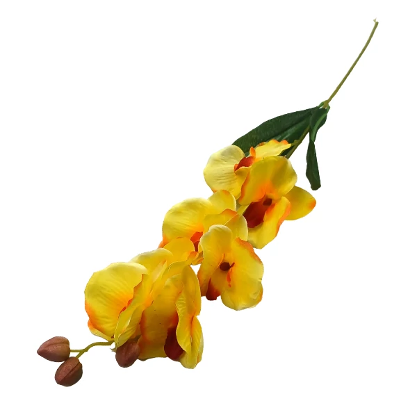 Szatén orchidea 64 cm, sárga