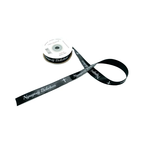 Kegyeleti szalag 20 mm, fekete