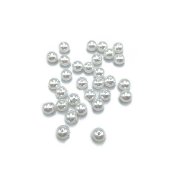 Gyöngy, 10 mm, fehér