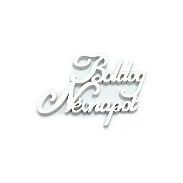 &amp;quot;Boldog névnapot!&amp;quot; felirat, fehér