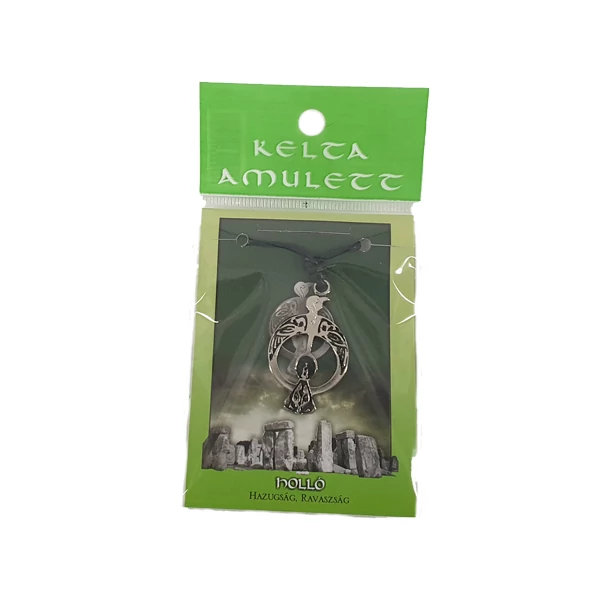 Holló, kelta amulett
