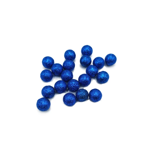 Glitteres golyó, 2 cm, kék