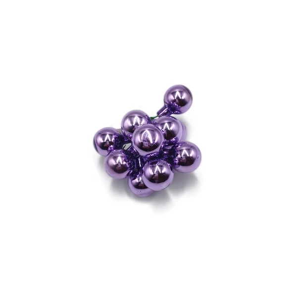 Üveggömb pick 2,5 cm, lila fényes