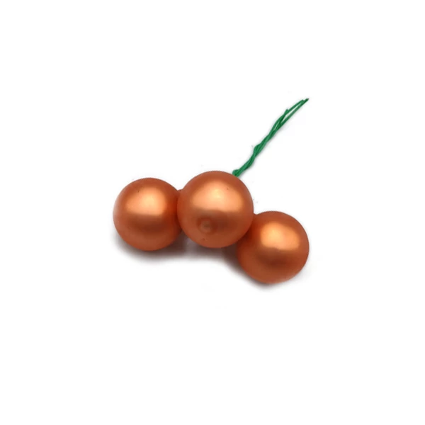 Üveggömb pick 2,5 cm, borostyán matt