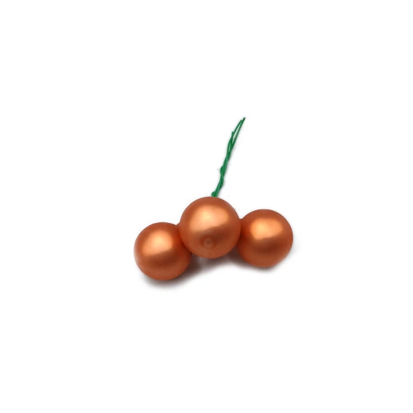 Üveggömb pick 2 cm, borostyán matt