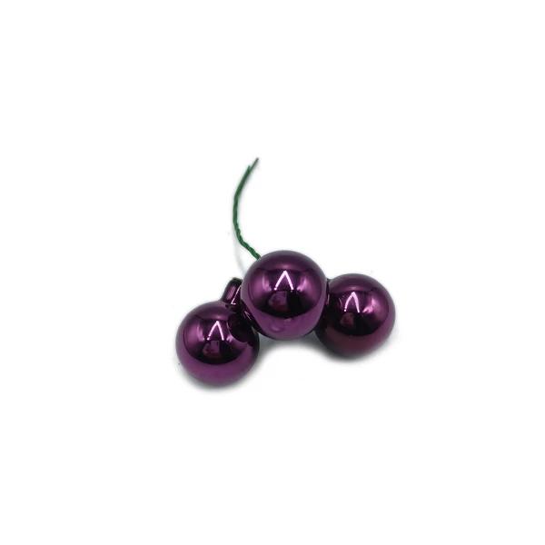 Üveggömb pick 2,5 cm, padlizsánlila fényes