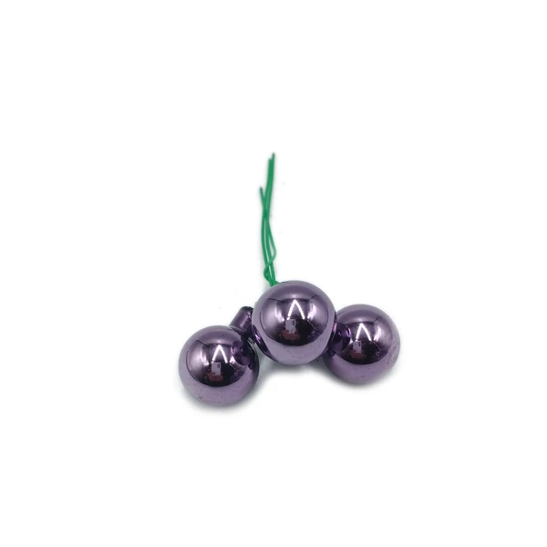 Üveggömb pick 2 cm, tompalila fényes
