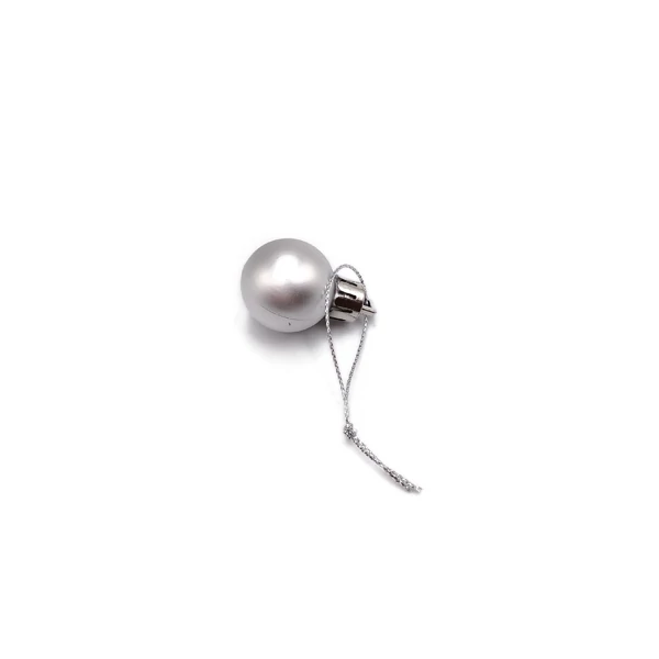 Gömb 2,5 cm, ezüst matt